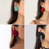 Alloy Flower Earrings With Electroplating Treatment