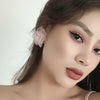 Alloy Flower Earrings With Electroplating Treatment