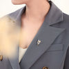 Alloy Flower Electroplated Women's Minimalist Antiexposure Brooch