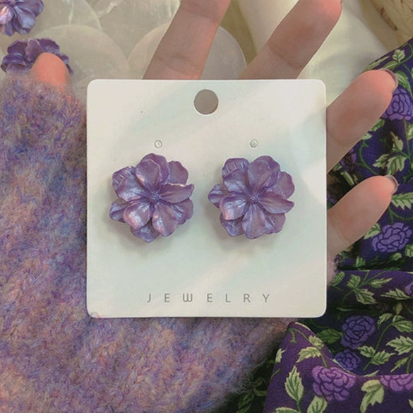 Alloy Flower Geometric Electroplated Women's Earrings