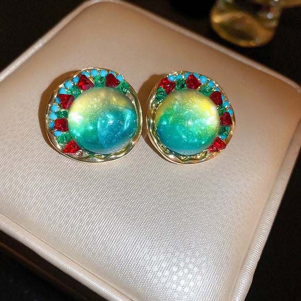 Alloy Flower Geometric Electroplated Women's Earrings