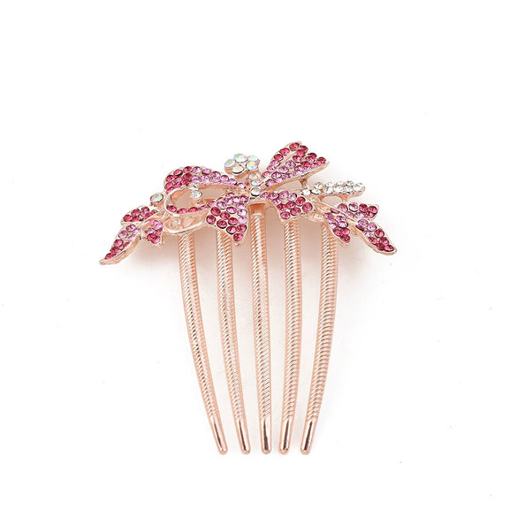 Alloy Flower Hair Comb Electroplated Simple Style Women's Hair Accessory