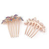 Alloy Flower Hair Comb Electroplated Simple Style Women's Hair Accessory