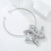 Alloy Flower Hip Hop Women's Necklace With Snake Bone Chain