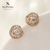 Alloy Flower Hollow Zircon Electroplated Women's Earrings