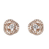 Alloy Flower Hollow Zircon Electroplated Women's Earrings