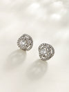 Alloy Flower Hollow Zircon Electroplated Women's Earrings