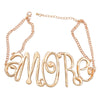 Alloy Flower Letter Necklace Electroplated Snake Bone Chain For Women Retro Hiphop Exaggerated Style