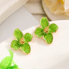 Alloy Flower Pattern Dripping Oil Women's Earrings