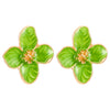 Alloy Flower Pattern Dripping Oil Women's Earrings