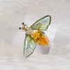 Alloy Flower Patterned Natural Style Ladies' Bee Firefly Brooch With Electroplating Treatment For Suit Accessories