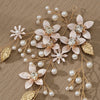 Alloy Flower Pearl Hair Band Women's Retro Bridal Hair Accessories