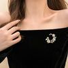 Alloy Flower Pearl Women's Brooch Electroplated Luxury Elegant Niche Design Suit Coat Accessories