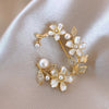 Alloy Flower Pearl Women's Brooch Electroplated Luxury Elegant Niche Design Suit Coat Accessories