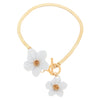 Alloy Flower Pendant Necklace And Earrings For Women Electroplated