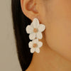 Alloy Flower Pendant Necklace And Earrings For Women Electroplated