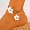 Alloy Flower Pendant Necklace And Earrings For Women Electroplated