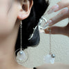 Alloy Flower Petal Beads Asymmetric Light Luxury Women's Earrings With Electroplating