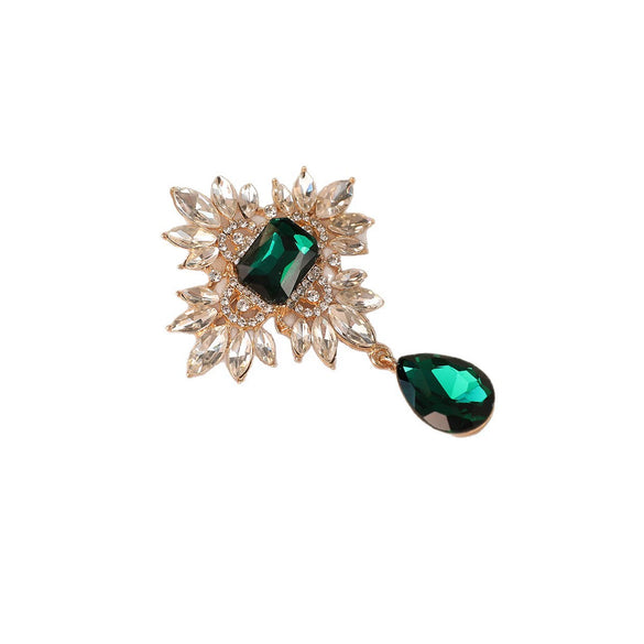 Alloy Flower Petal Retro Tassel Brooch For Women Electroplated Minimalist Design