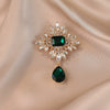 Alloy Flower Petal Retro Tassel Brooch For Women Electroplated Minimalist Design
