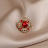 Alloy Flower Retro Antiexposure Electroplating Brooch For Women