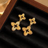 Alloy Flower Retro Electroplated Women's Earrings