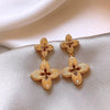 Alloy Flower Retro Electroplated Women's Earrings