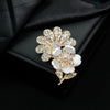 Alloy Flower Rhinestone Electroplated Brooch Pastoral Style