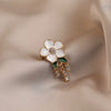 Alloy Flower Shape Electroplated Women's Minimalist Camellia Tassel Brooch Accessories