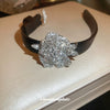 Alloy Flower Shaped Diamond Set Women's Bracelet