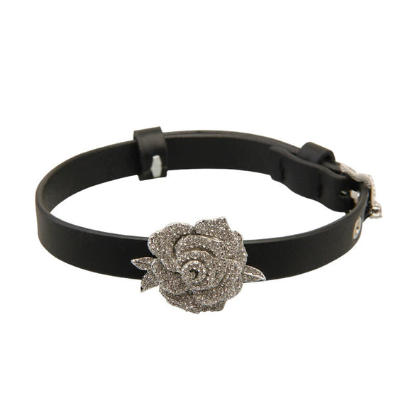 Alloy Flower Shaped Diamond Set Women's Bracelet