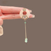 Alloy Flower Shaped Electroplated Brooch For Women Ancient Style Tassel