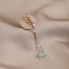 Alloy Flower Shaped Electroplated Retro Tassel Brooch For Women