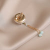 Alloy Flower Shaped Electroplated Retro Tassel Brooch For Women
