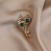Alloy Flower Shaped Minimalist Women's Rhinestone Brooch With Electroplating