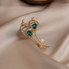 Alloy Flower Shaped Minimalist Women's Rhinestone Brooch With Electroplating