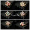 Alloy Flower Shaped Pearl Inlaid Electroplated Brooch Clothing Accessories For Women And Unisex