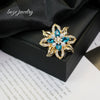 Alloy Flower Shaped Pearl Inlaid Electroplated Brooch Clothing Accessories For Women And Unisex