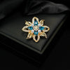 Alloy Flower Shaped Pearl Inlaid Electroplated Brooch Clothing Accessories For Women And Unisex
