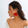 Alloy Flower Style Electroplated Women's Earrings