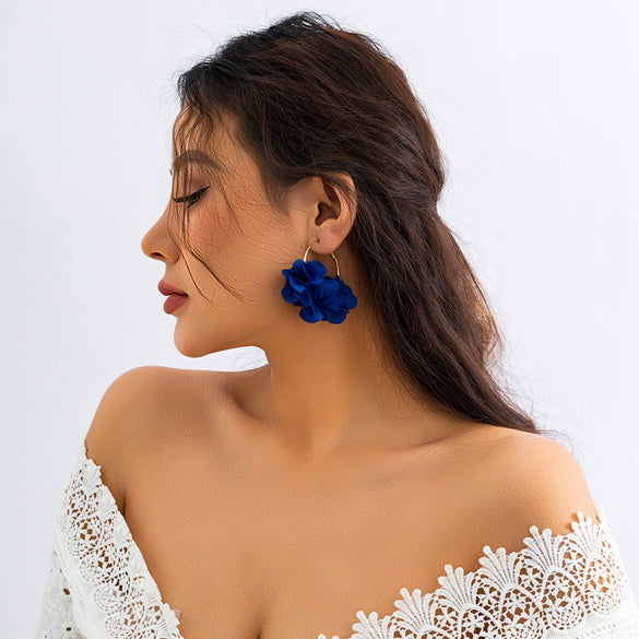 Alloy Flower Style Electroplated Women's Earrings