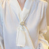 Alloy Flower Water Drop Pearl Women's Brooch With Electroplating Treatment