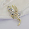 Alloy Flower Wheat Ear Water Drop Pearl Women's Brooch With Electroplating