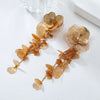 Alloy Flower Women's Light Luxury Multilayer Exaggerated Earrings With Electroplating