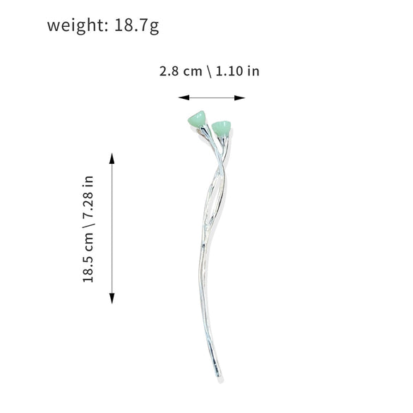 Alloy Flowers Electroplated Styling Hairpin