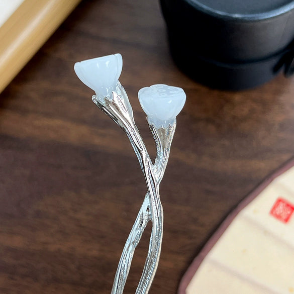 Alloy Flowers Electroplated Styling Hairpin