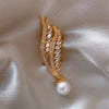 Alloy Flowers Electroplating Women's Wheat Pearl Brooch