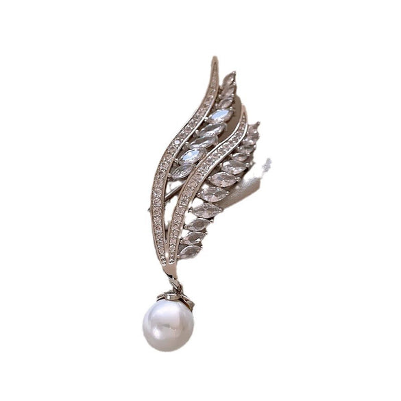 Alloy Flowers Electroplating Women's Wheat Pearl Brooch