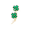 Alloy Fourleaf Clover Brooch For Women Electroplated Natural Style Suit Sweater Accessories