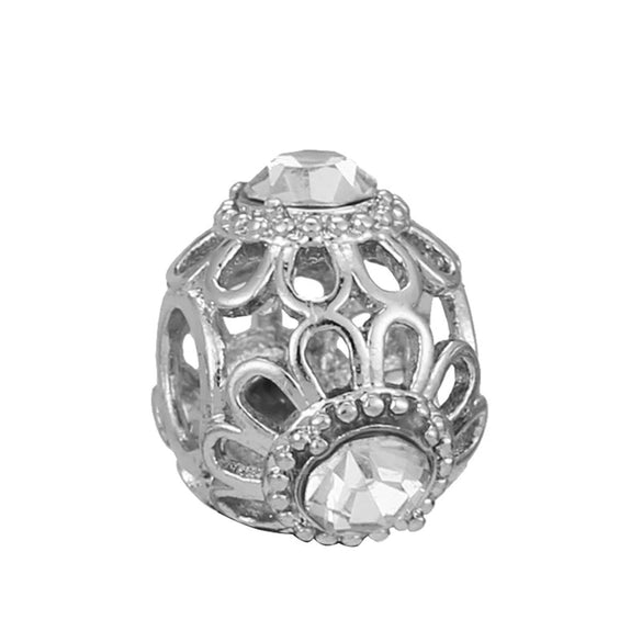 Alloy Fourleaf Clover Hollow Pendant Jewelry Diy Accessories With Totem Pattern And Electroplating Treatment